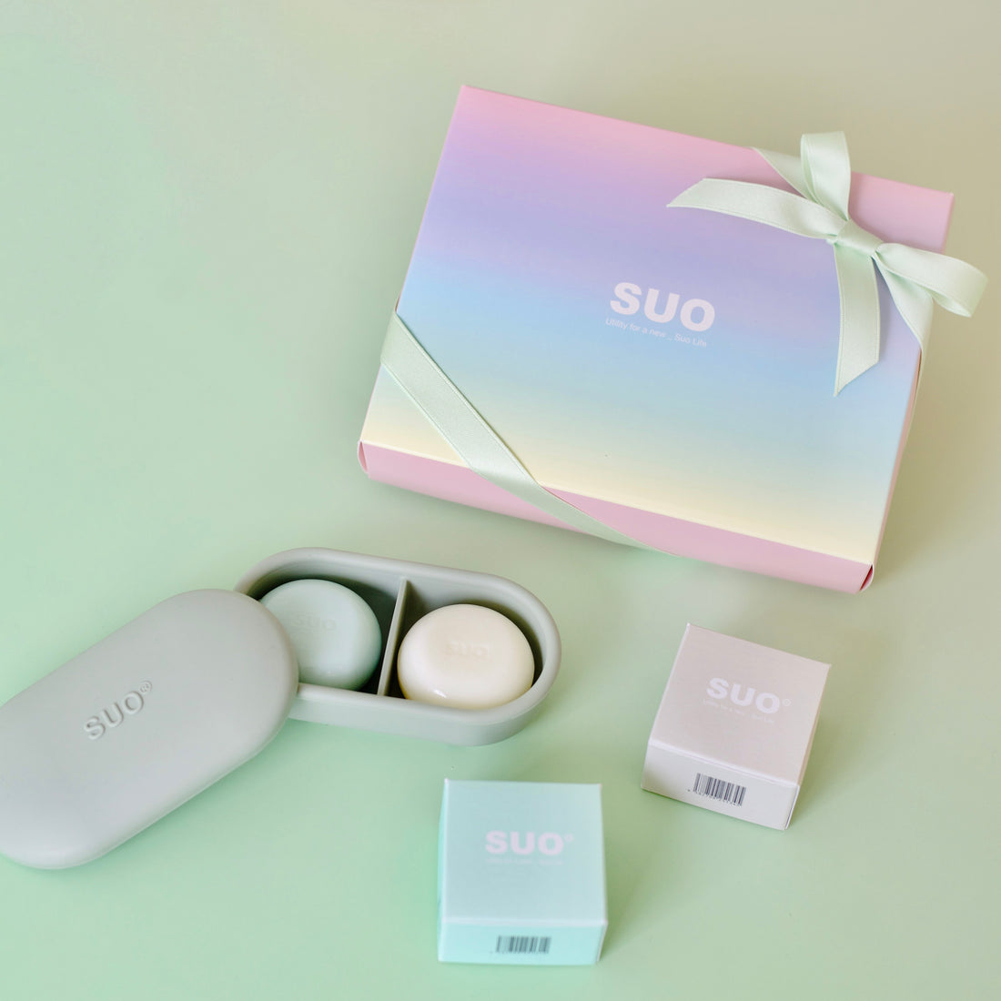 【オリジナルボックス】SUO All in one & SUO Rinse アメニティサイズ シリコンケースセット